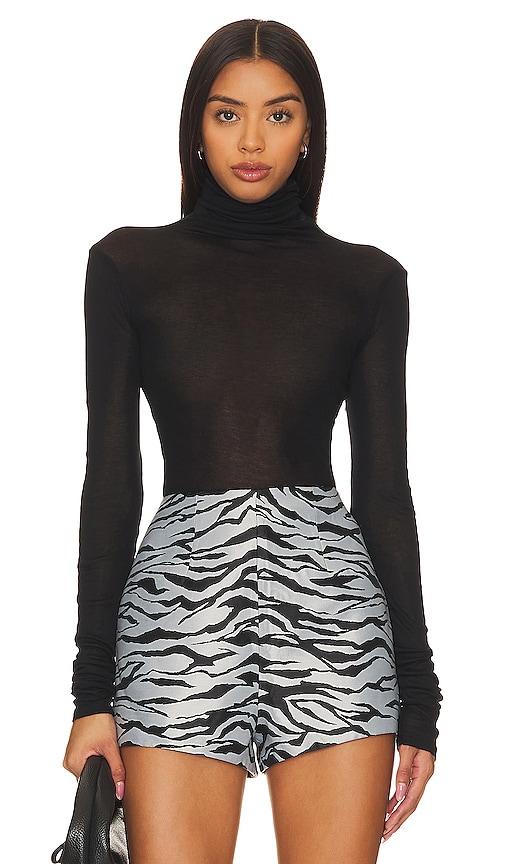 american vintage massachusetts turtleneck top in black.