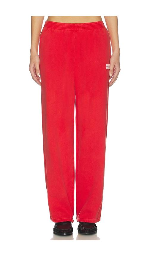 american vintage plizzy sweatpant in red.