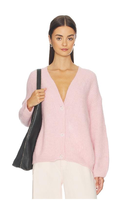 american vintage v cardigan in pink.