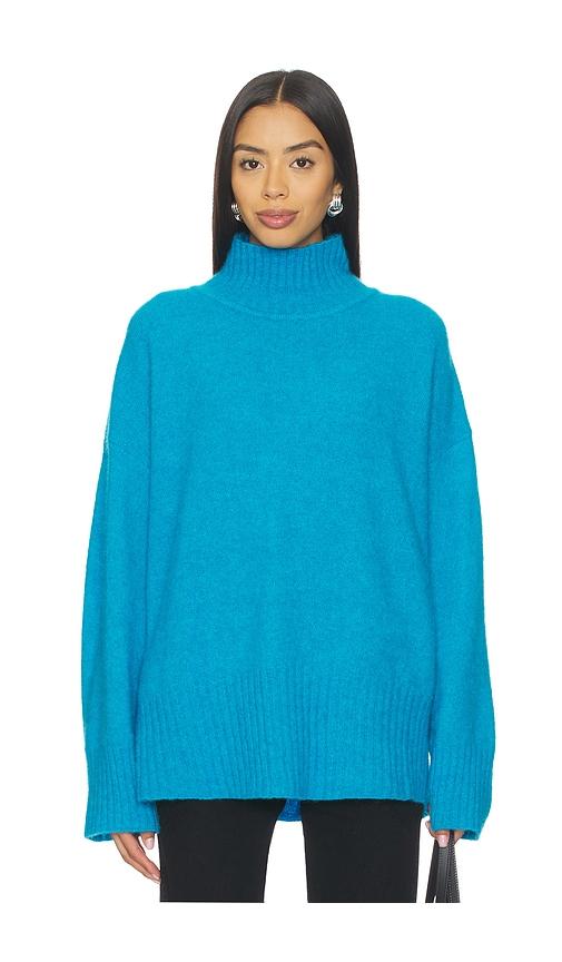 american vintage vito turtleneck sweater in blue.