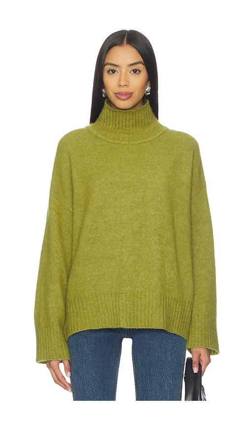 american vintage vito turtleneck sweater in green.