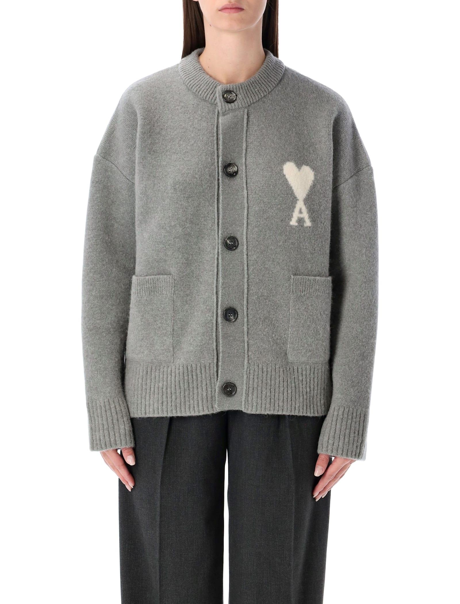 ami alexandre mattiussi ami paris alpaca cardigan with ami de c ur logo