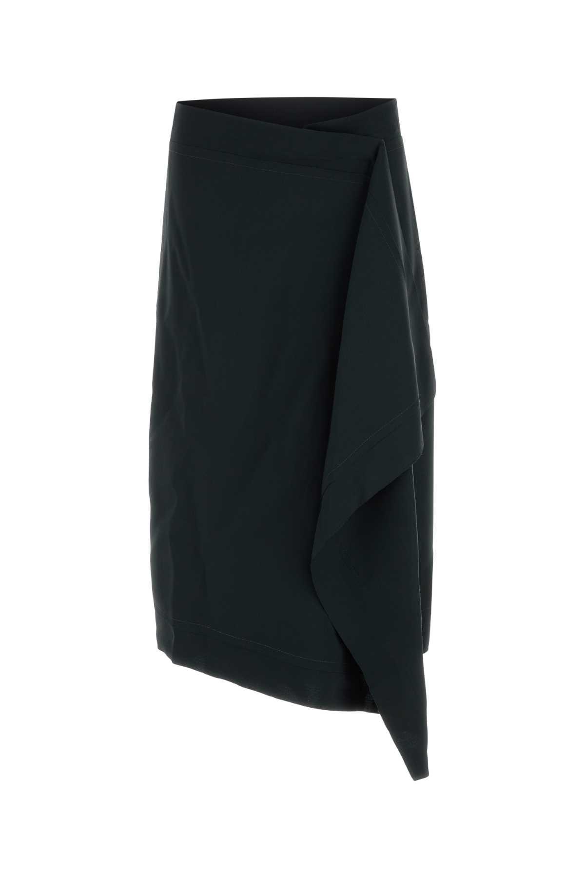 ami alexandre mattiussi black wool skirt