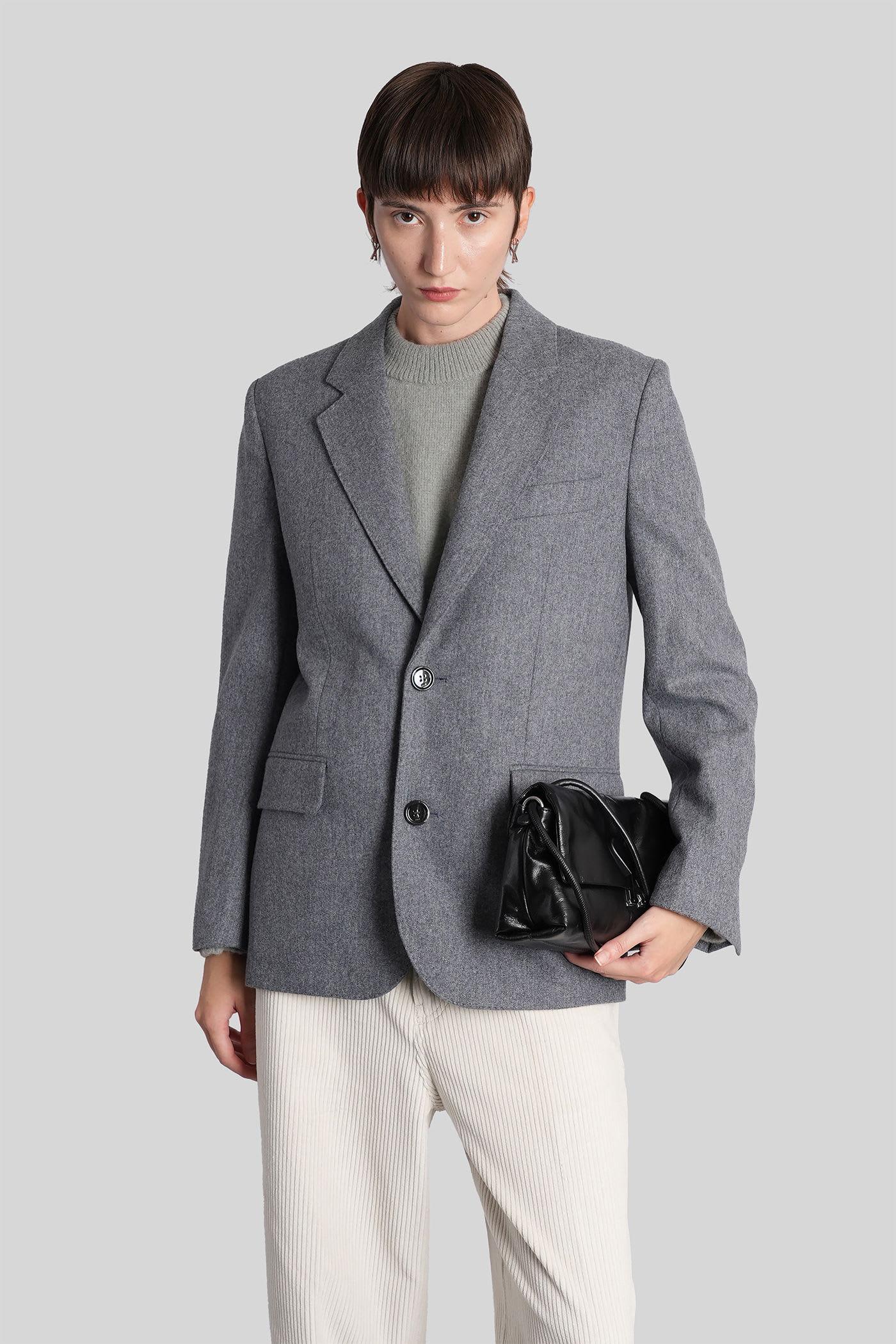 ami alexandre mattiussi blazer in grey wool