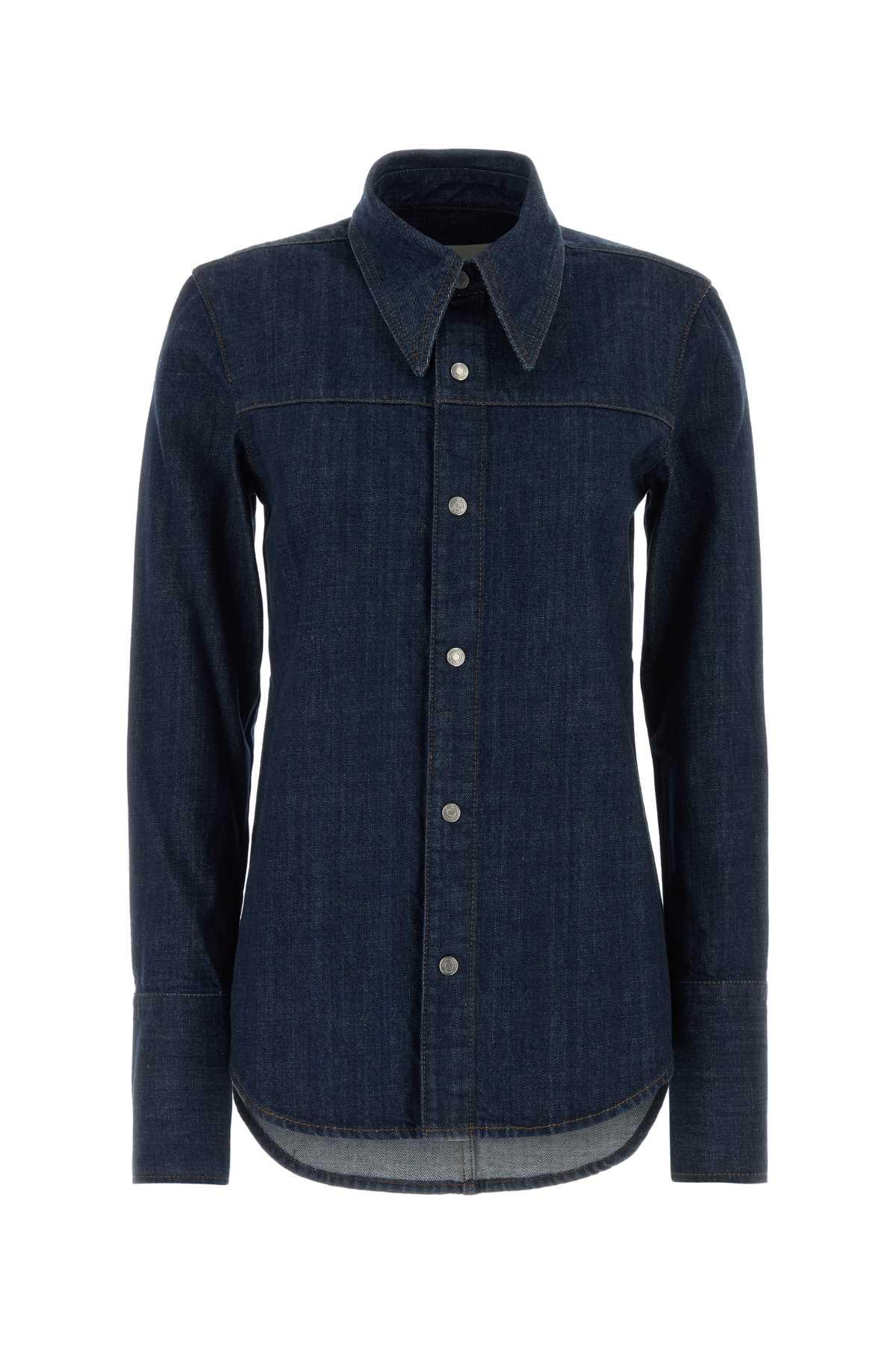 ami alexandre mattiussi blue denim shirt
