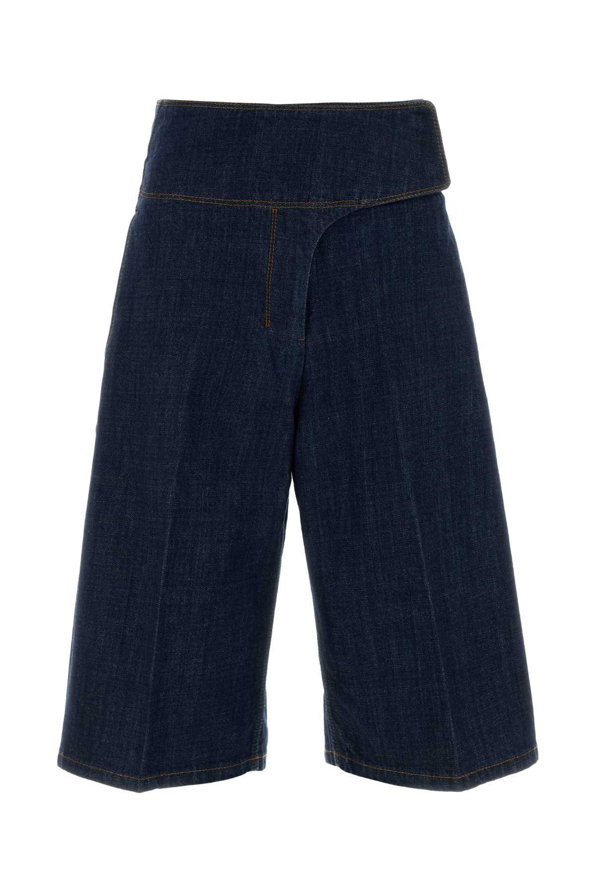 ami alexandre mattiussi denim bermuda shorts