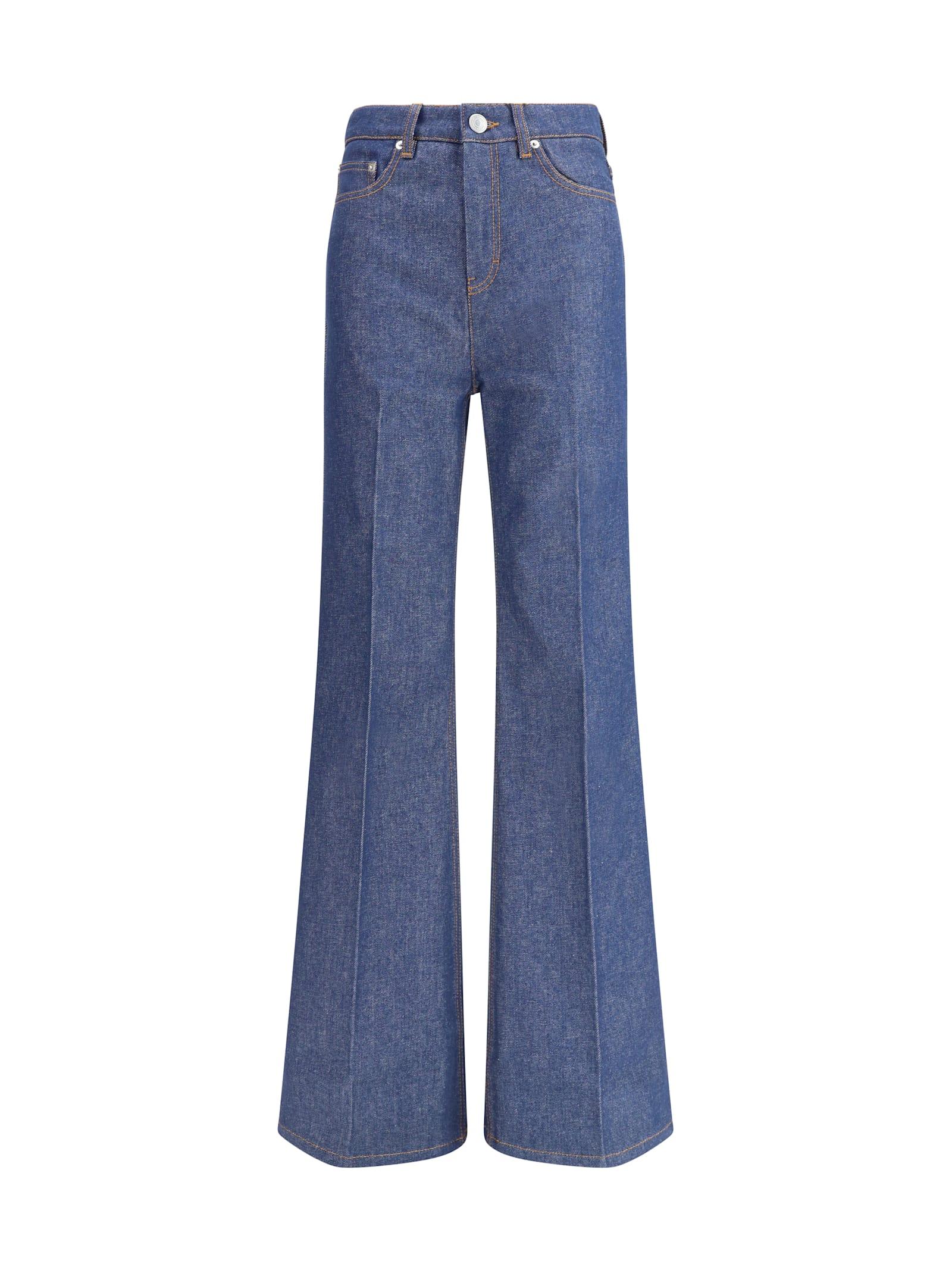 ami alexandre mattiussi flare fit jeans in raw