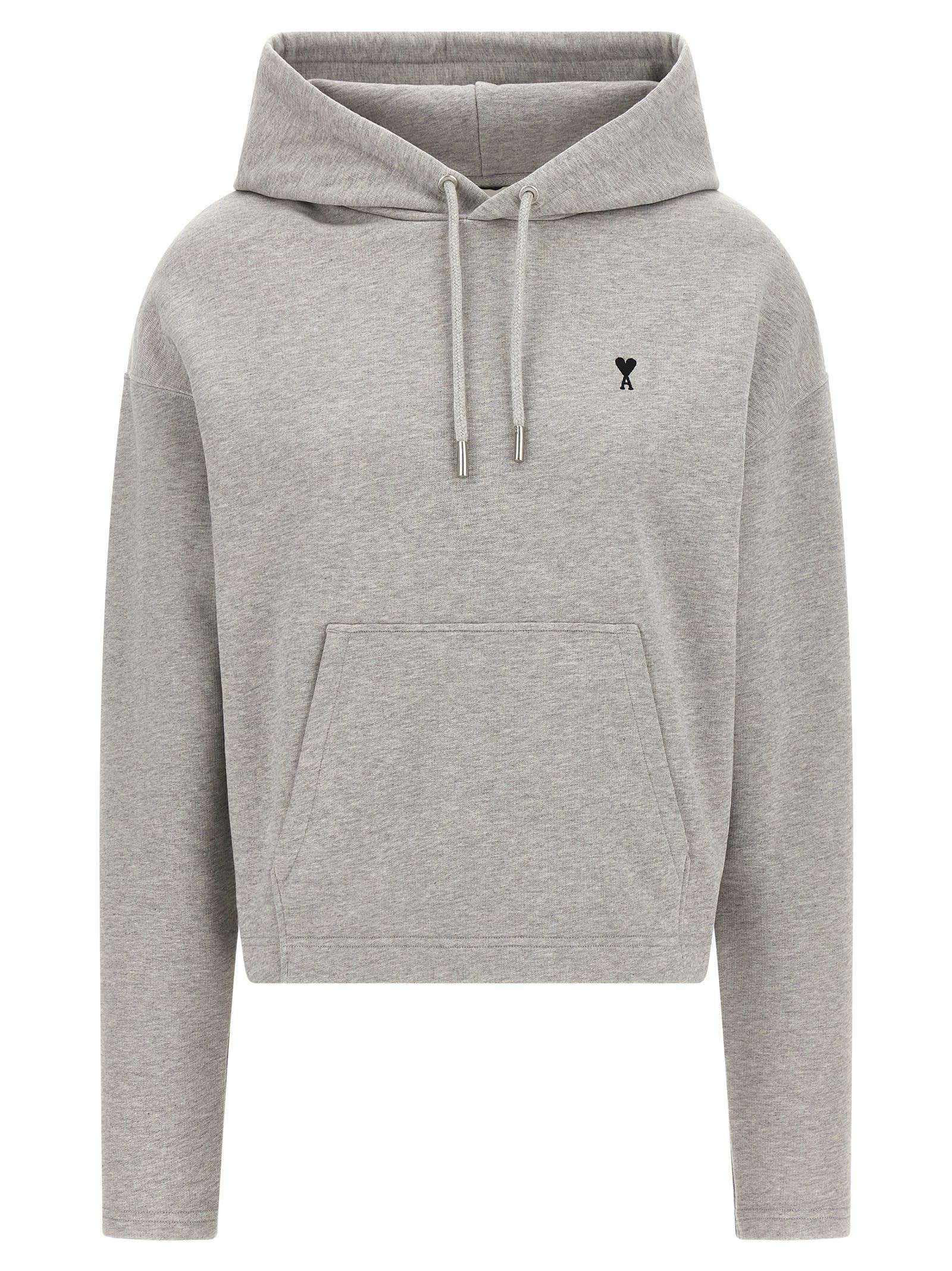 ami alexandre mattiussi logo embroidery hoodie