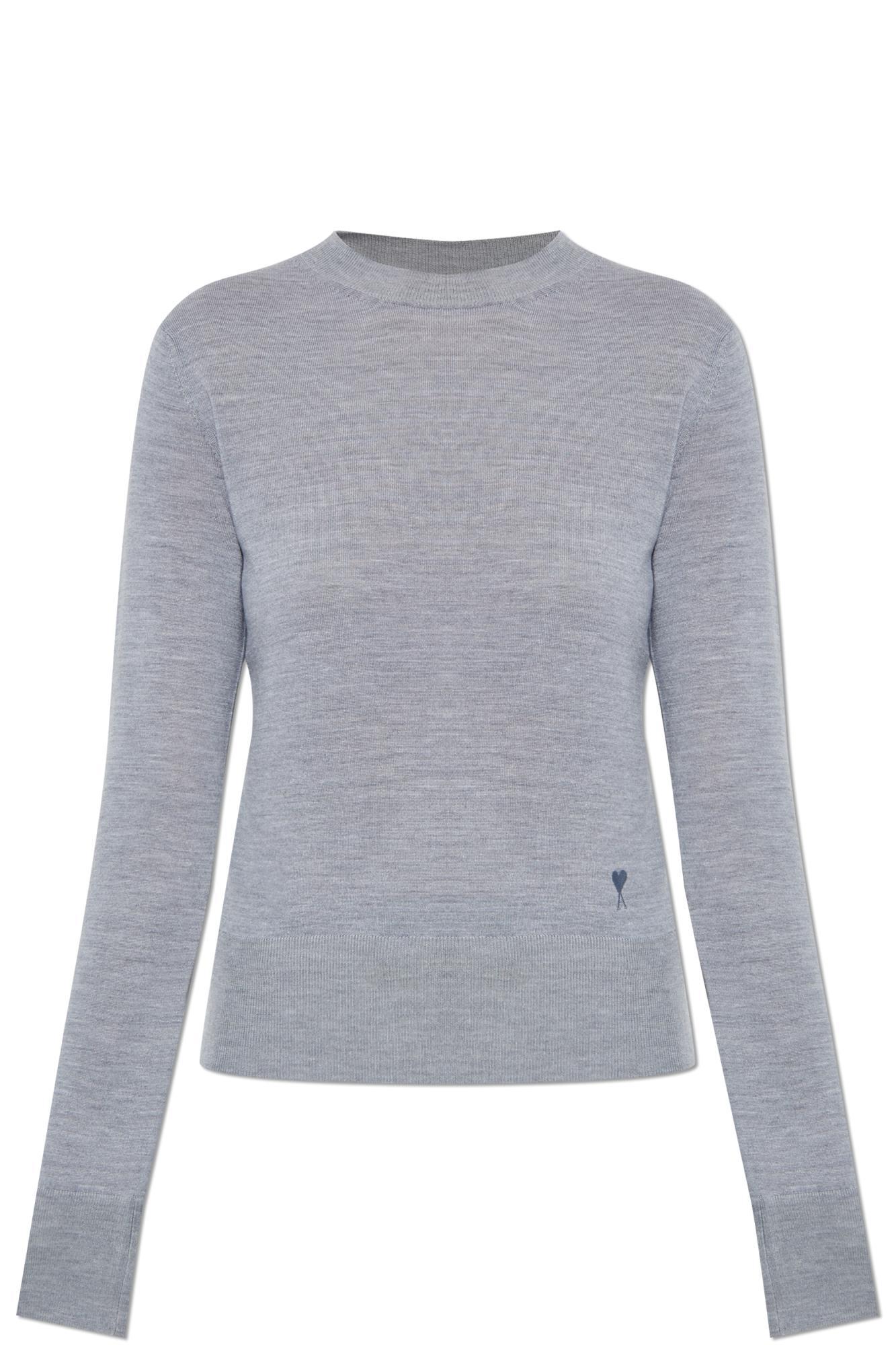 ami alexandre mattiussi thin wool sweater