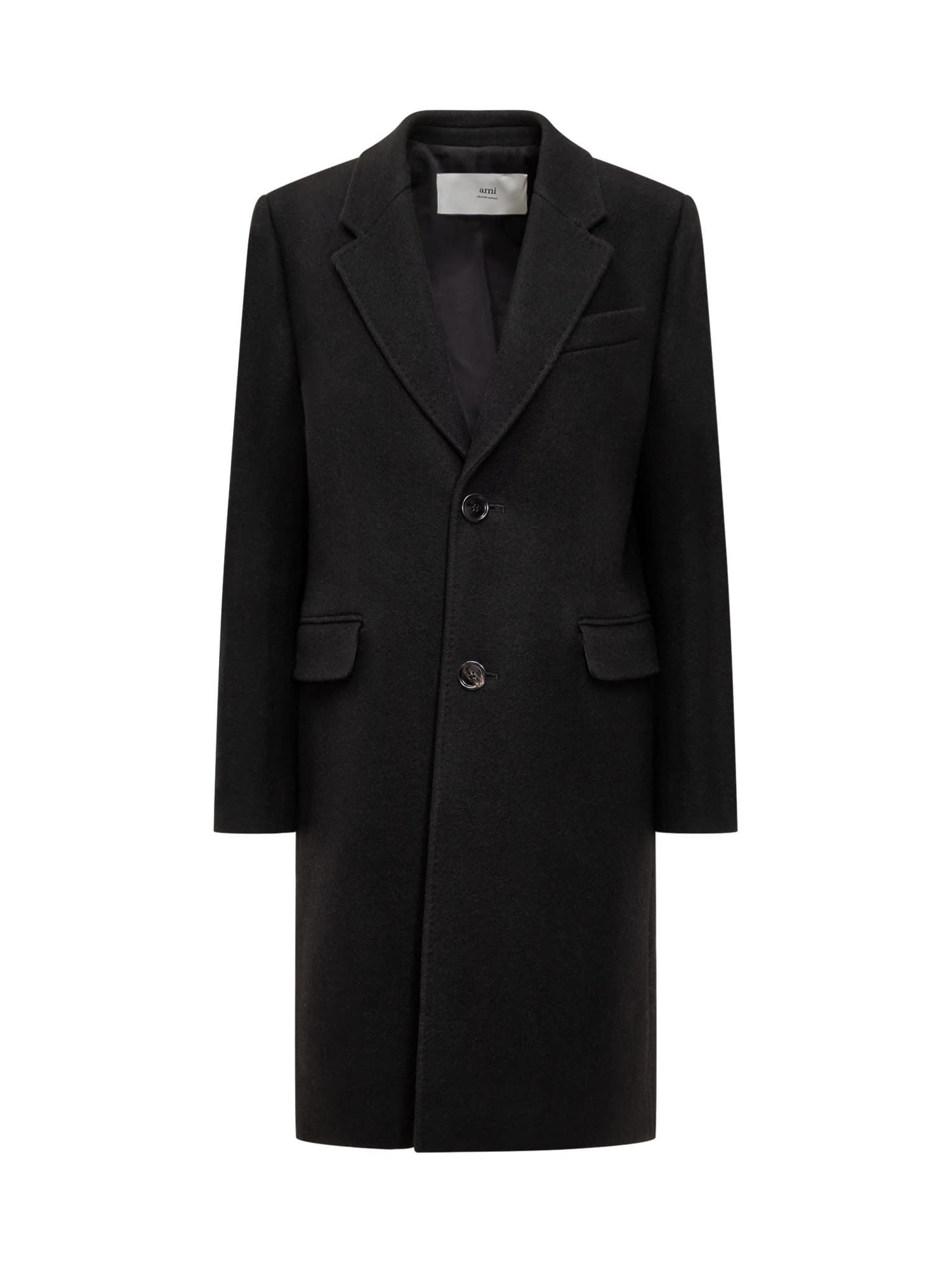 ami alexandre mattiussi two buttons coat