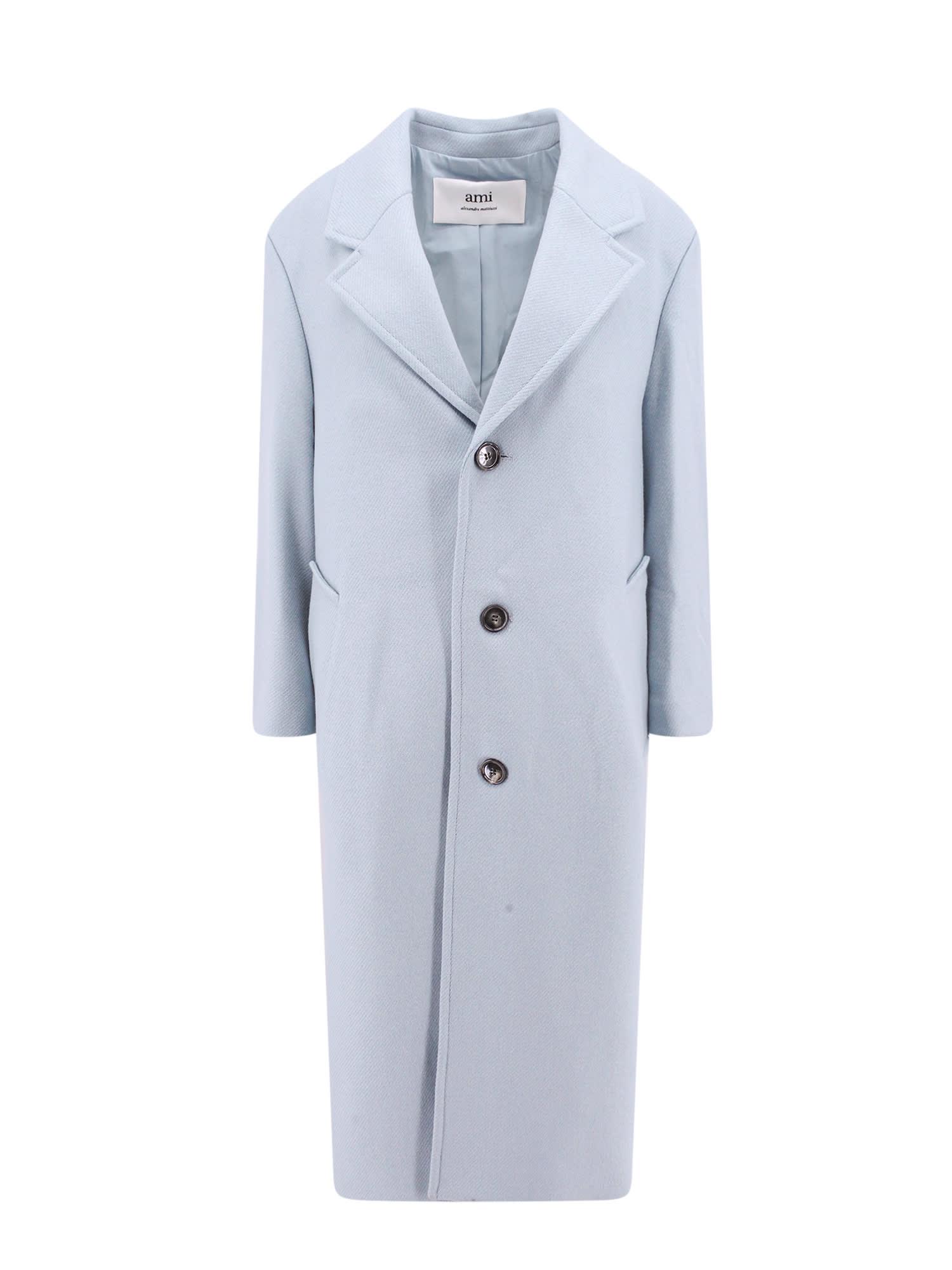 ami alexandre mattiussi virgin wool coat