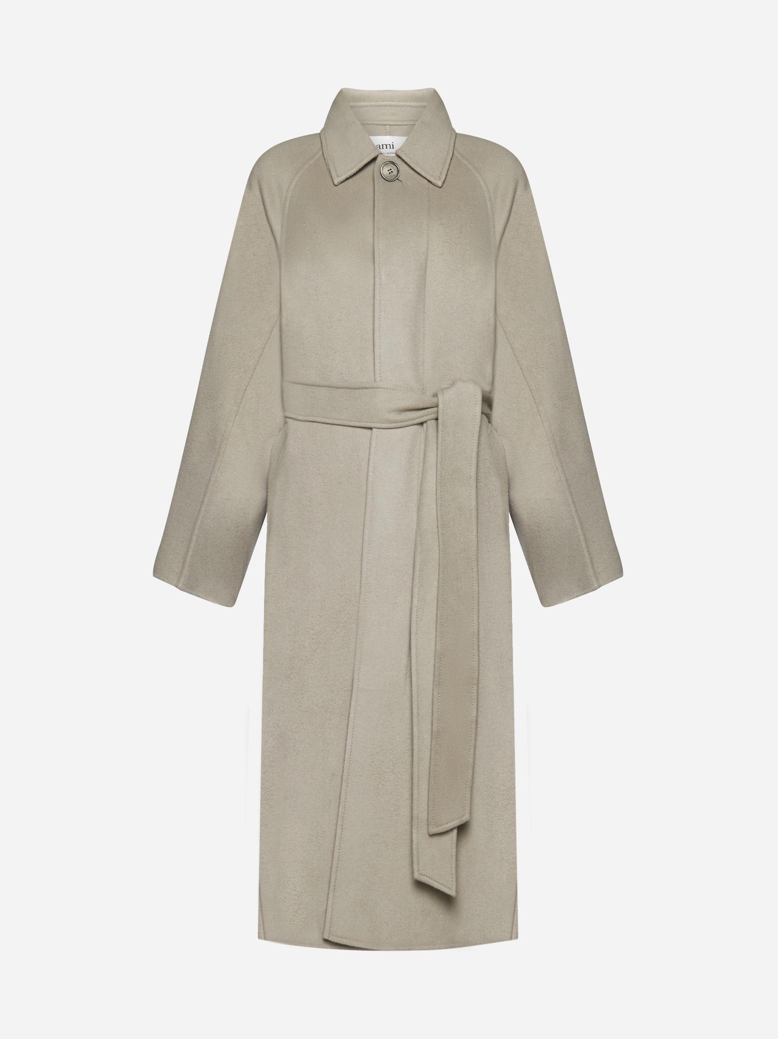 ami alexandre mattiussi wool and cashmere coat