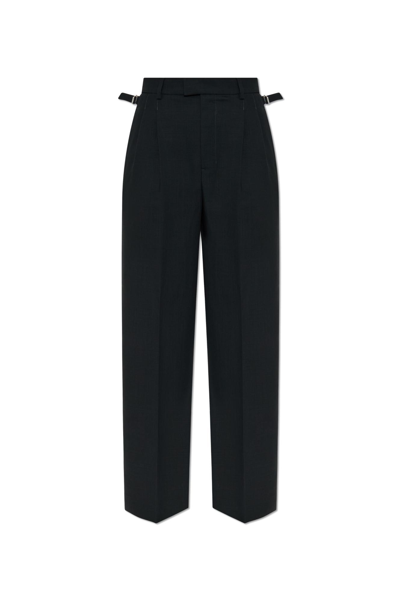 ami alexandre mattiussi wool trousers with pleats