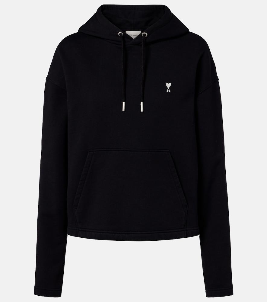 ami paris ami de caur cotton jersey hoodie