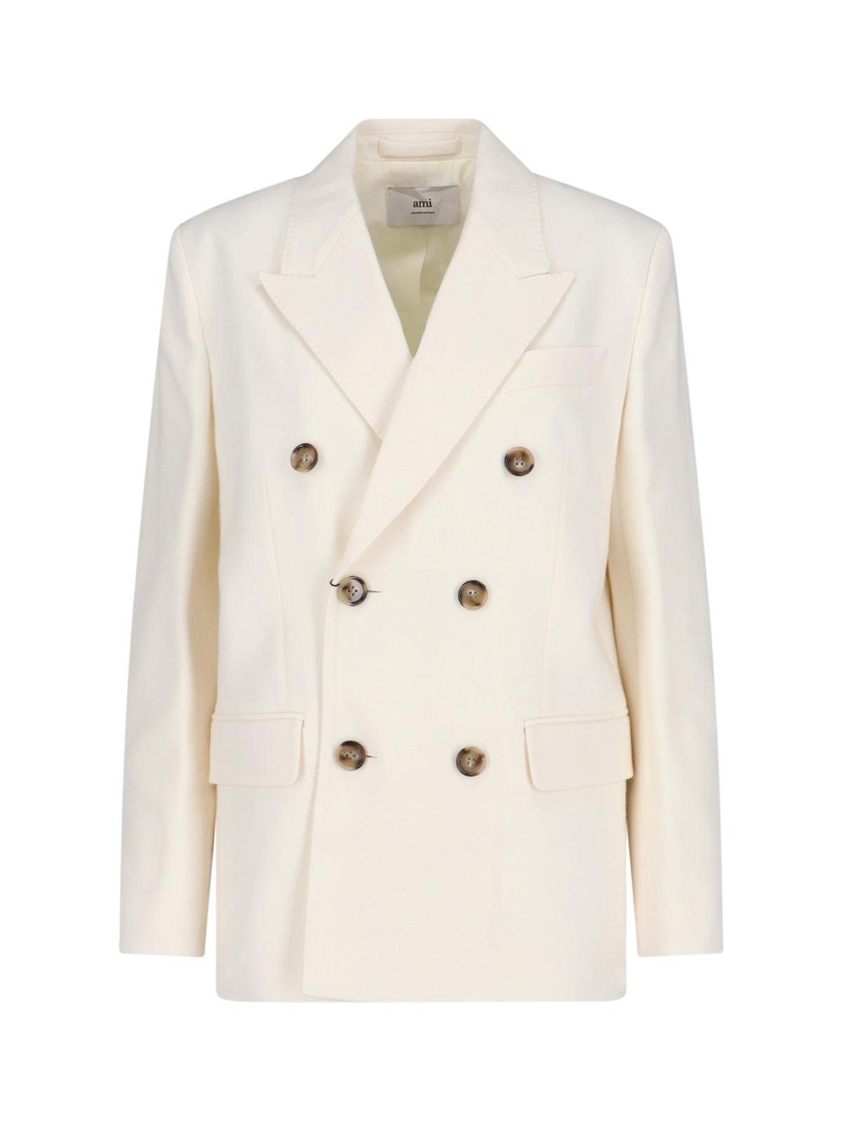 ami paris ami jackets white virgin wool - women