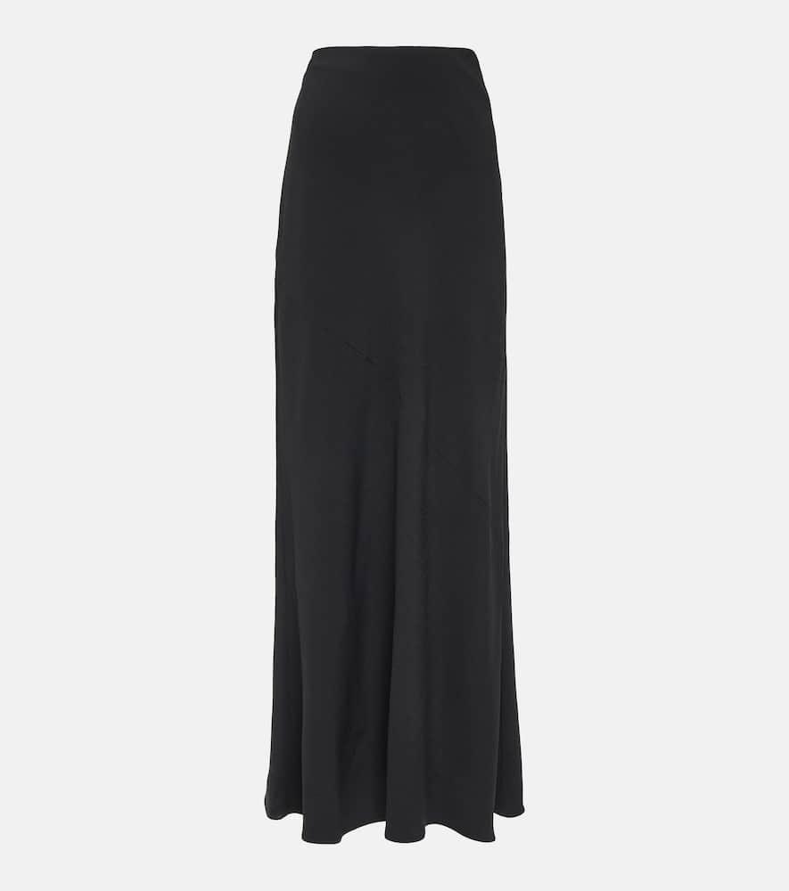 ami paris crêpe maxi skirt