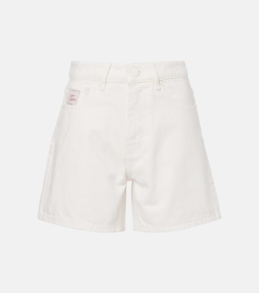ami paris denim shorts