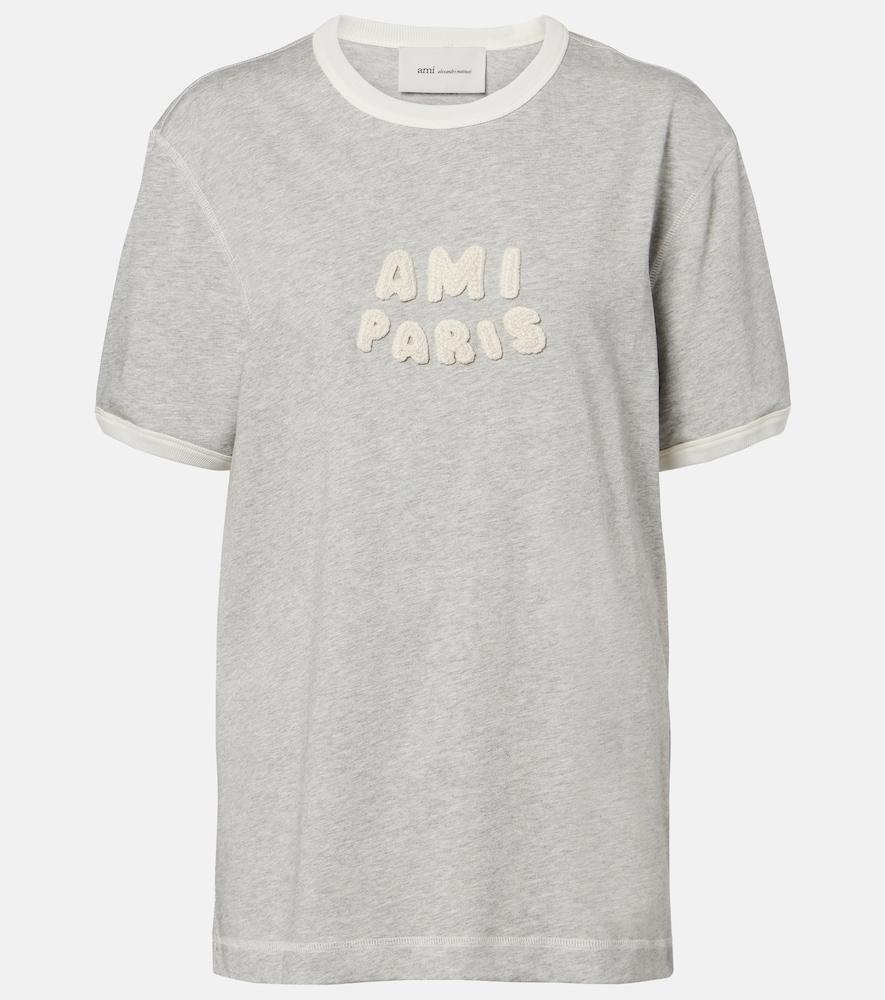 ami paris logo cotton jersey t