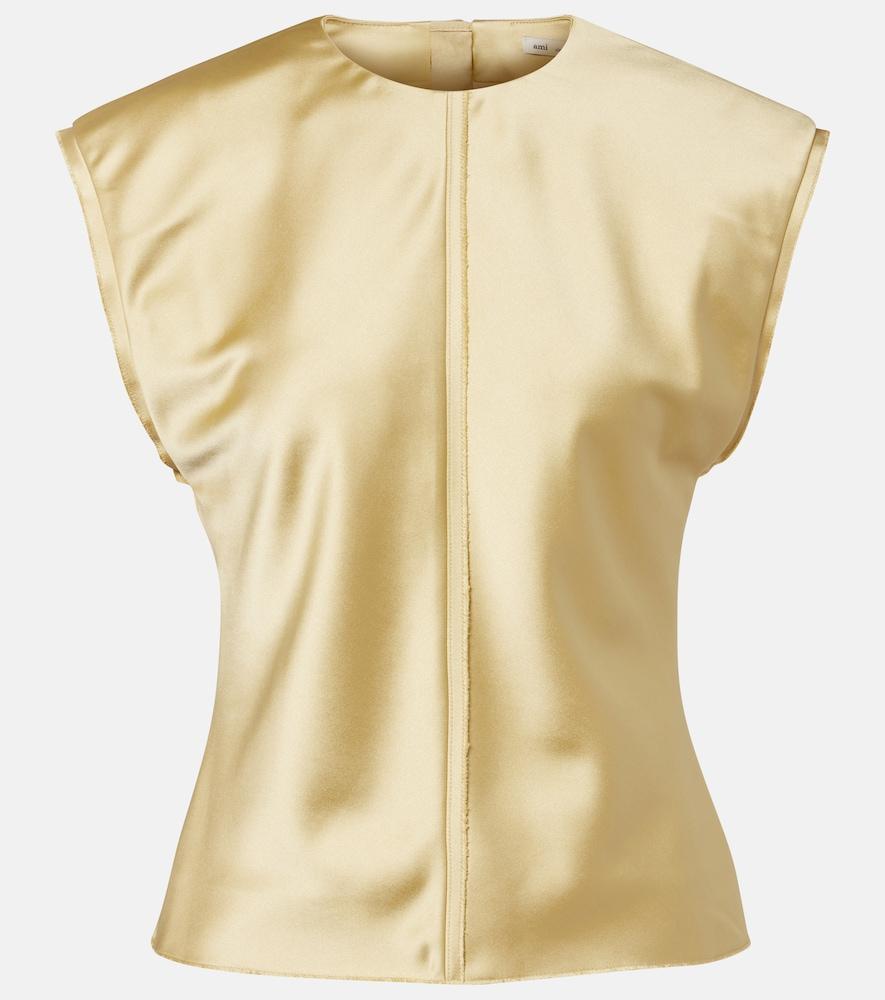 ami paris satin top