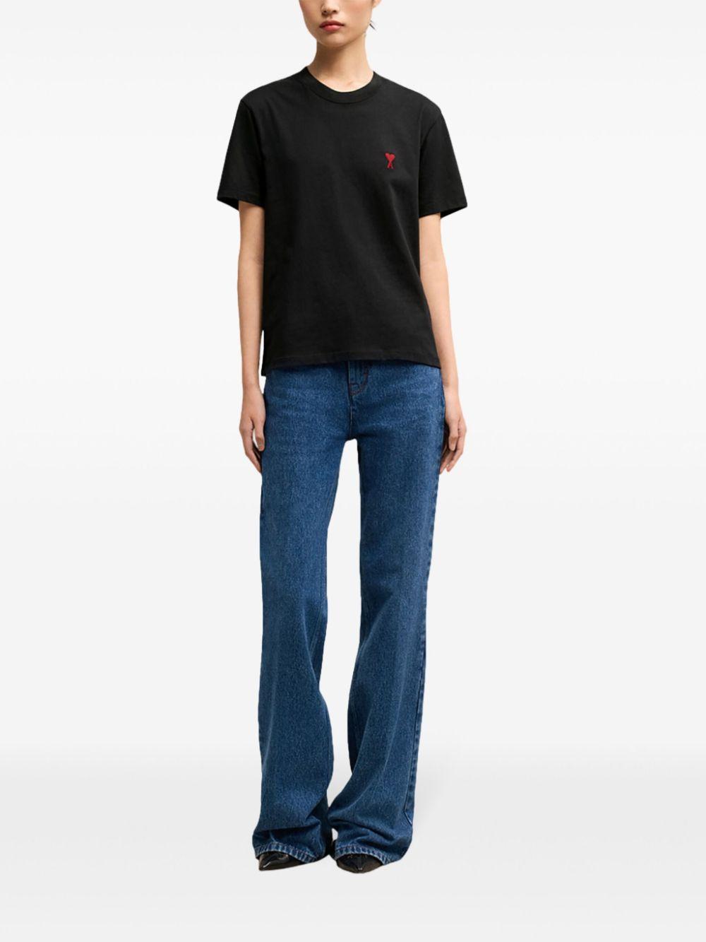 ami paris t-shirts and polos black cotton - women