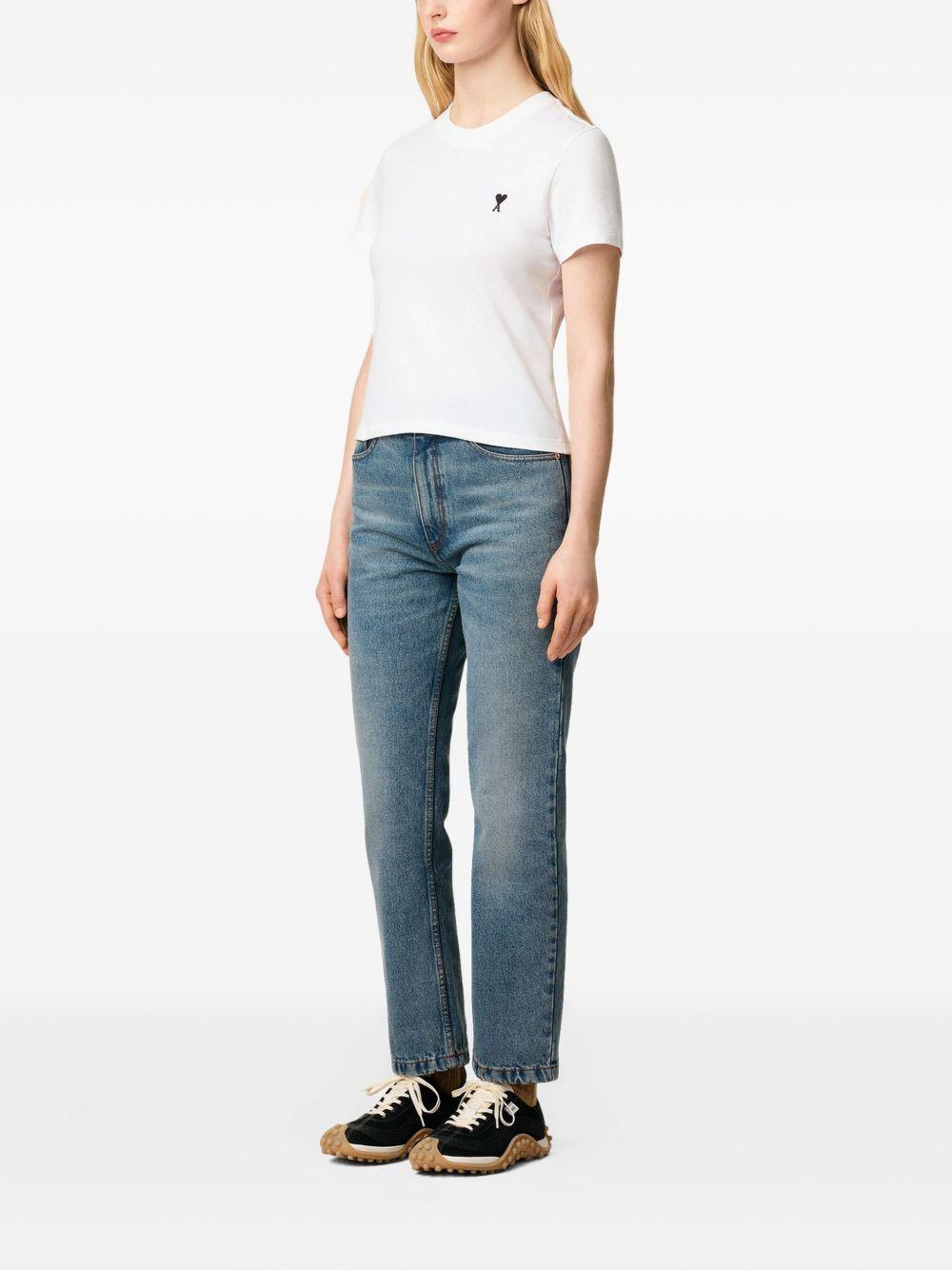 ami paris t-shirts and polos white cotton - women