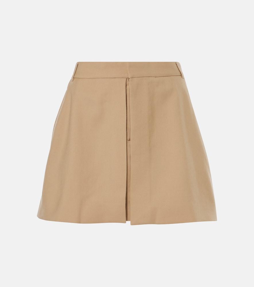 ami paris wool gabardine miniskirt