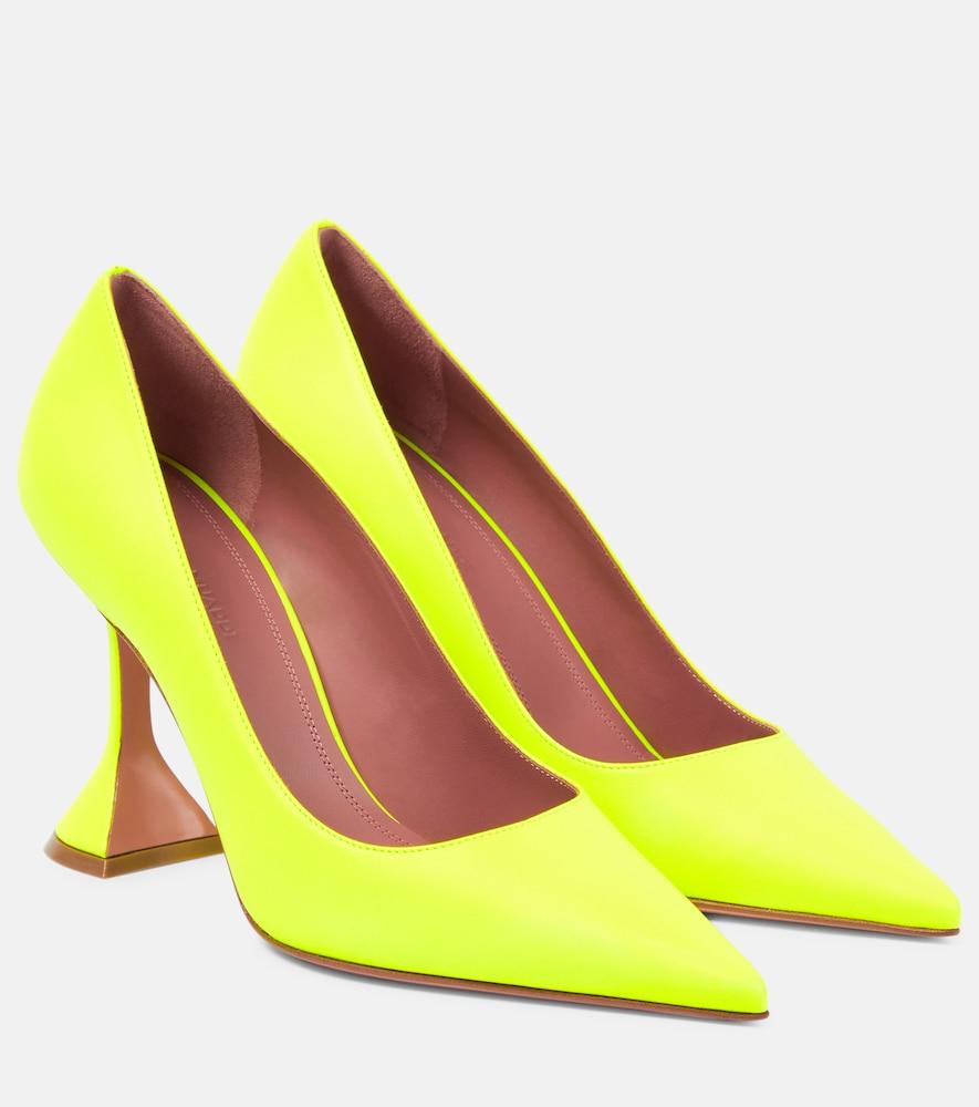 amina muaddi ami leather pumps