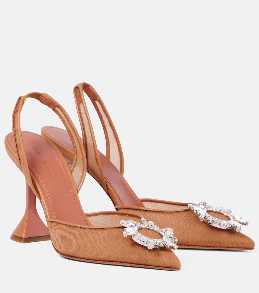 amina muaddi begum 95 mesh slingback pumps