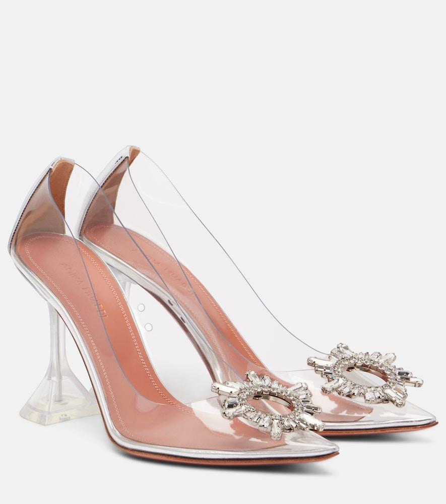 amina muaddi begum embellished pvc pumps