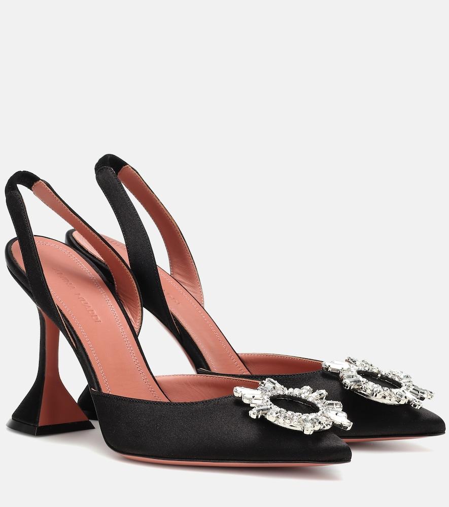 amina muaddi begum satin slingback pumps