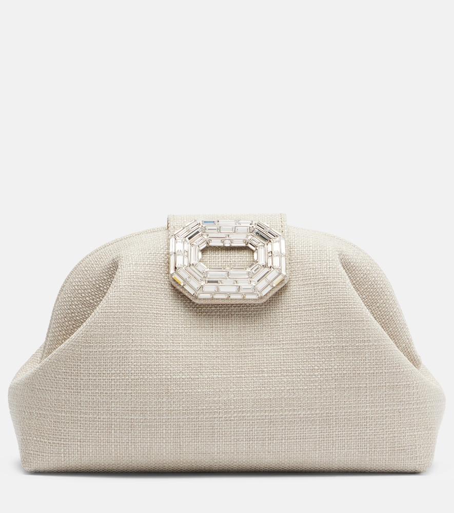 amina muaddi camelia embellished clutch