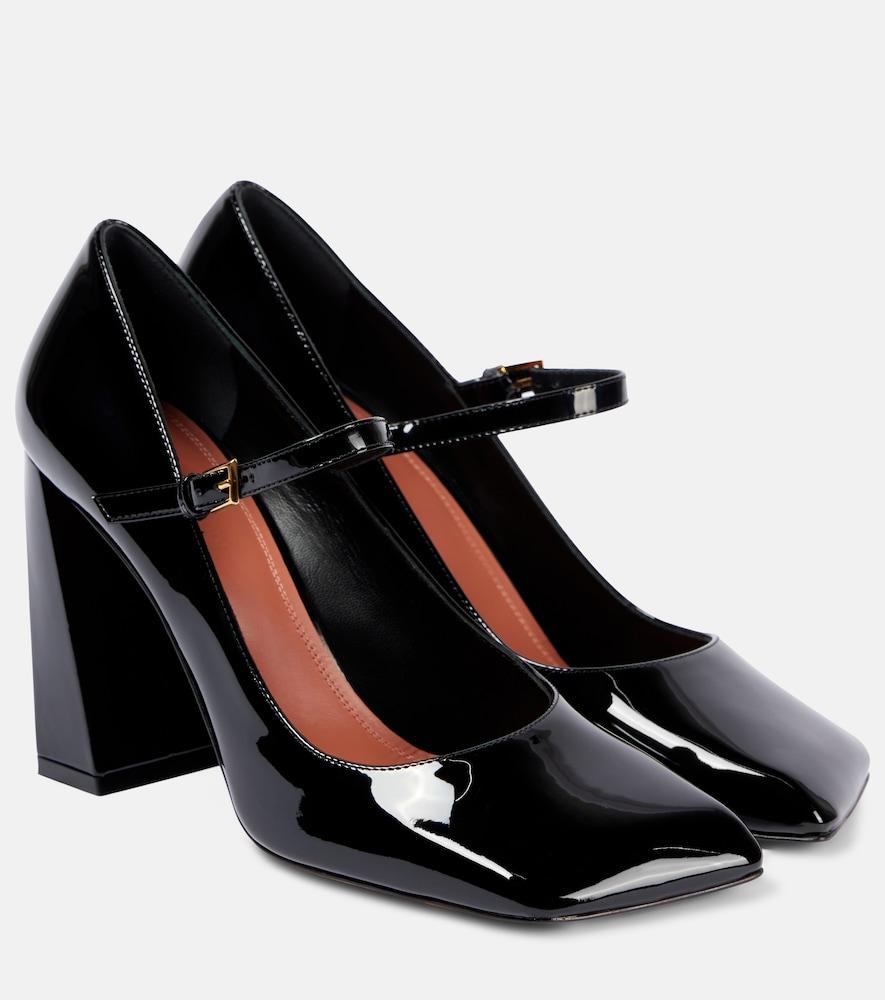 amina muaddi charlotte 95 patent leather mary jane pumps
