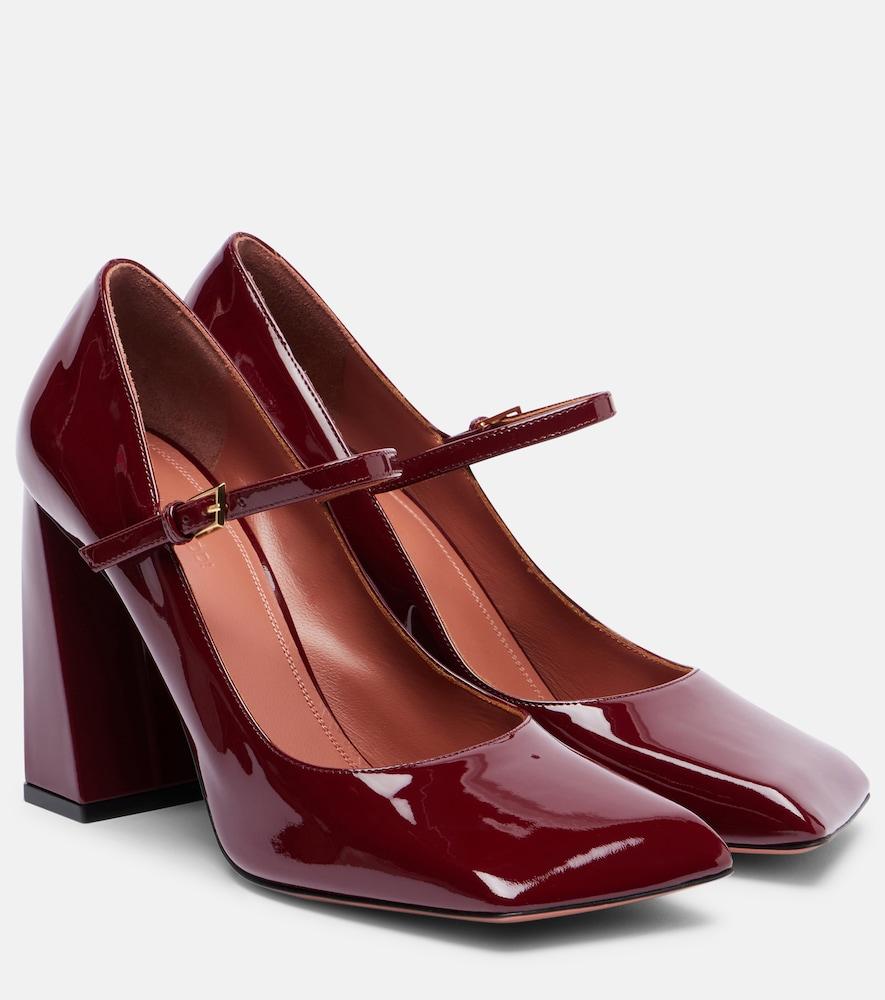 amina muaddi charlotte 95 patent leather mary jane pumps