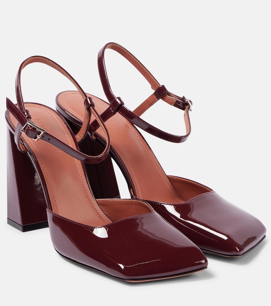 amina muaddi charlotte 95 patent leather pumps