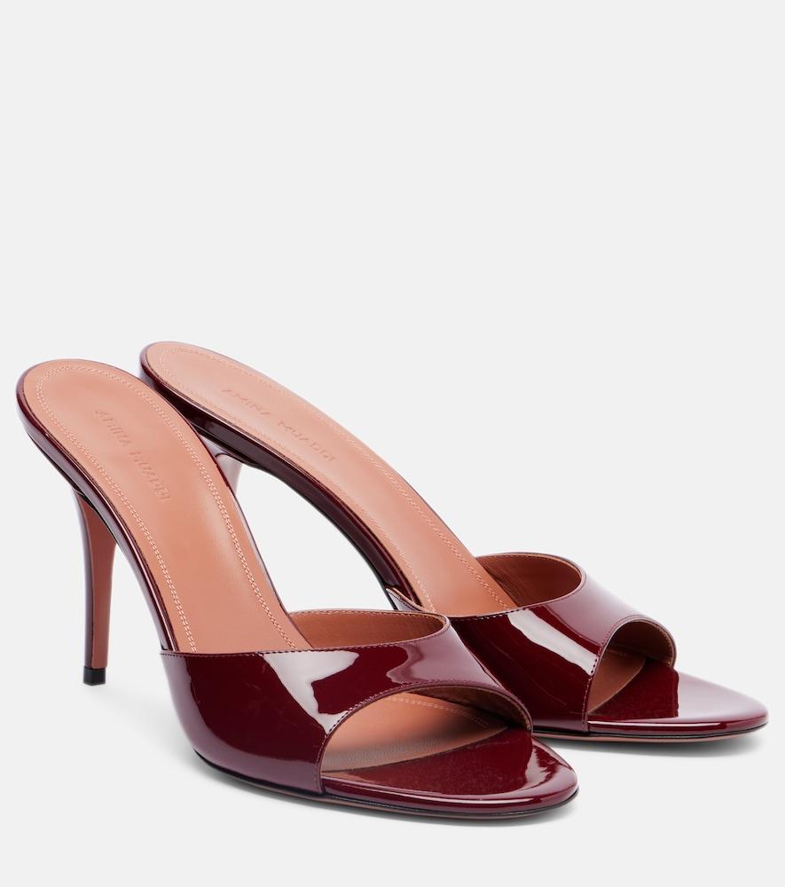 amina muaddi elodie 90 patent leather mules