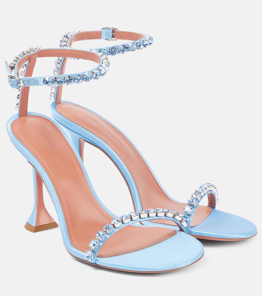 amina muaddi gigi 95 embellished sandals