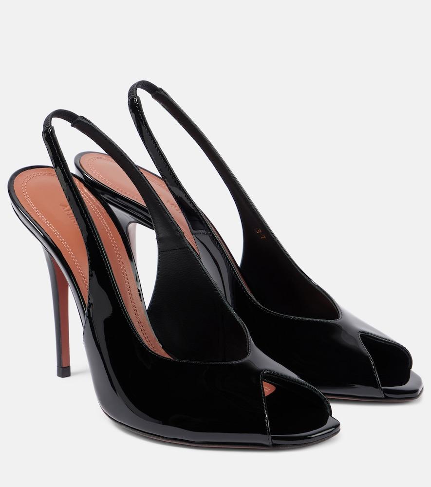 amina muaddi kristina 105 patent leather peep