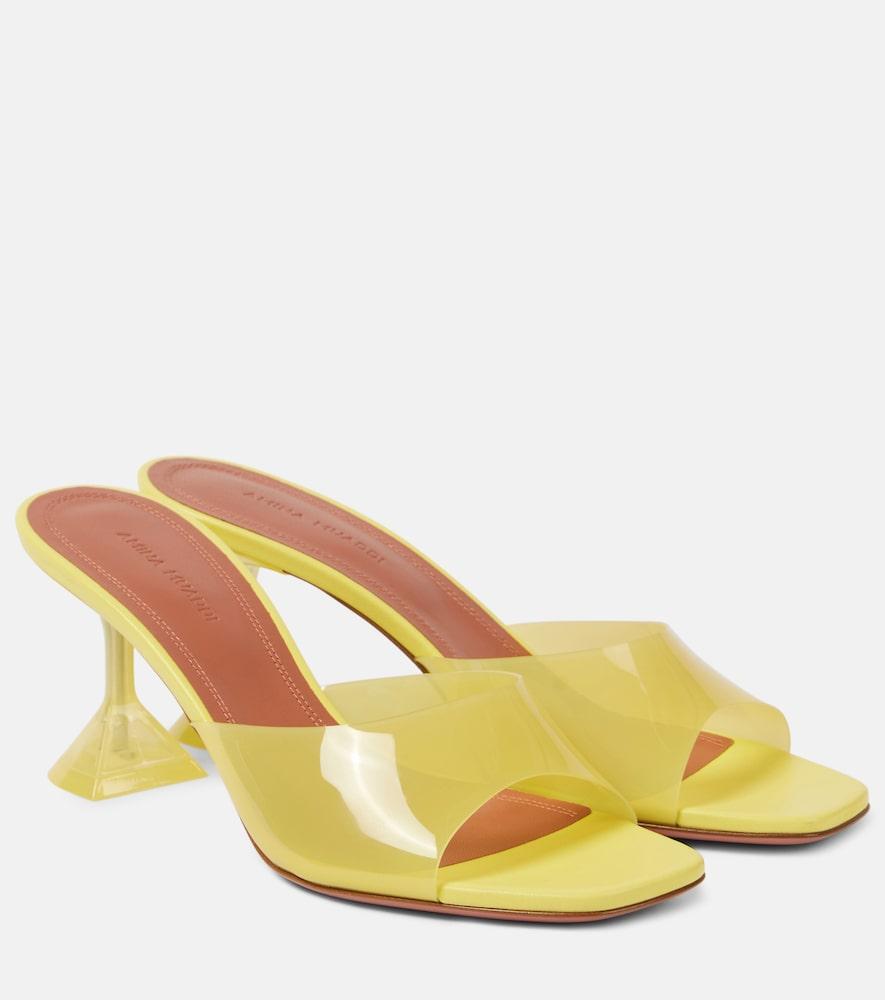 amina muaddi lupita glass 70 pvc mules