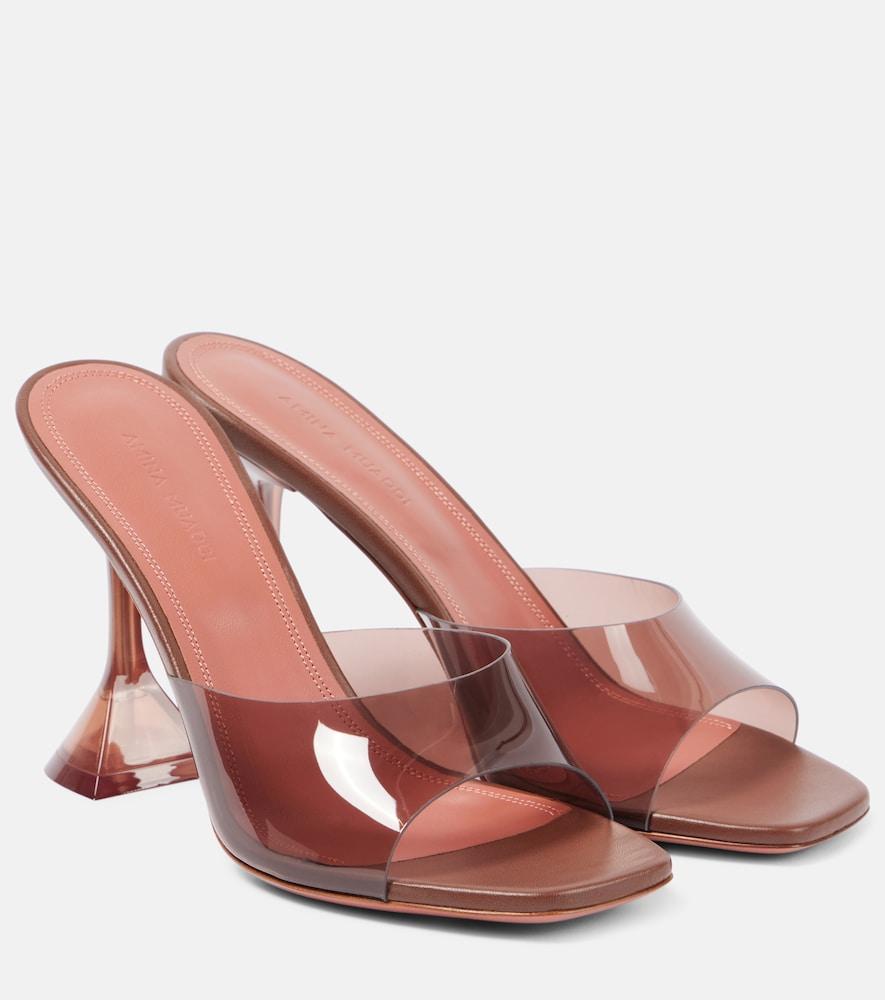 amina muaddi lupita glass 95 pvc mules