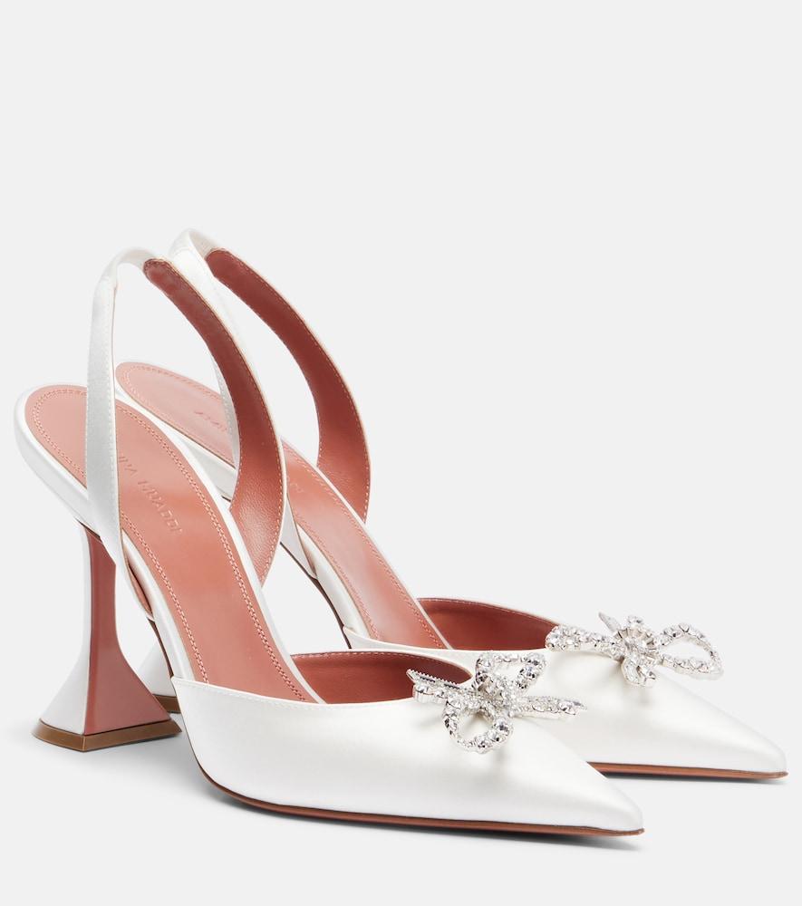 amina muaddi rosie 95 satin slingback pumps