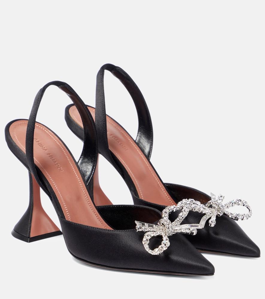 amina muaddi rosie satin slingback pumps
