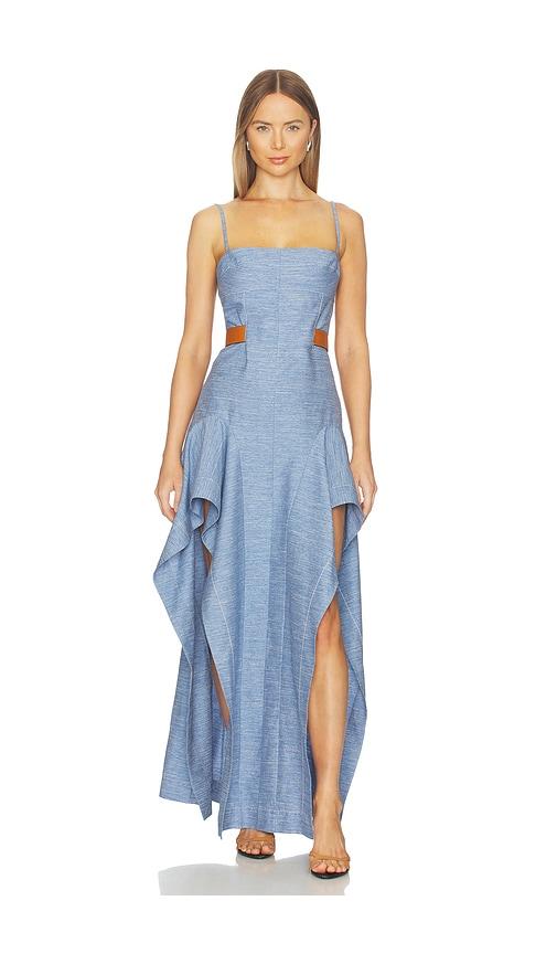 amir taghi jennifer dress in blue.