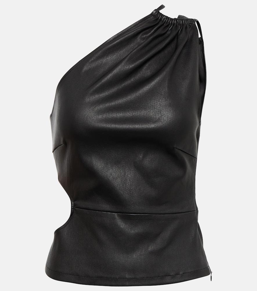 amiri cutout leather top