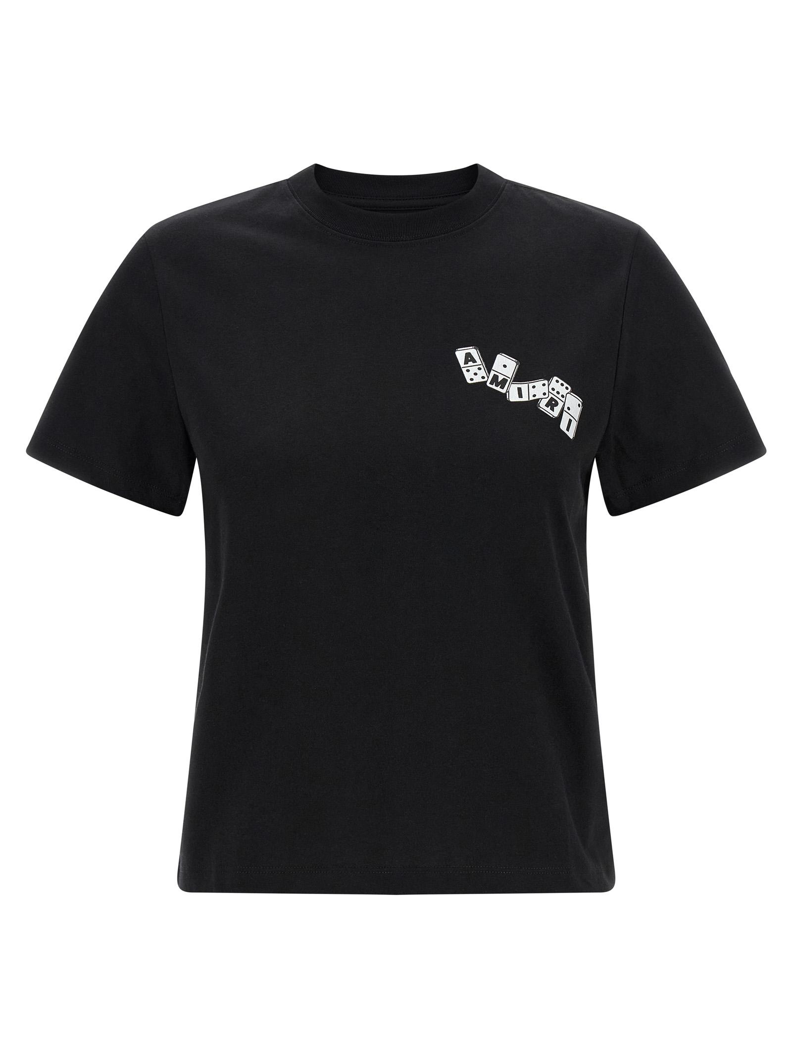 amiri domino tee t-shirt black cotton - women