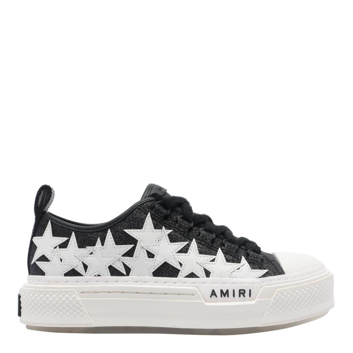 amiri glitter stars court sneakers