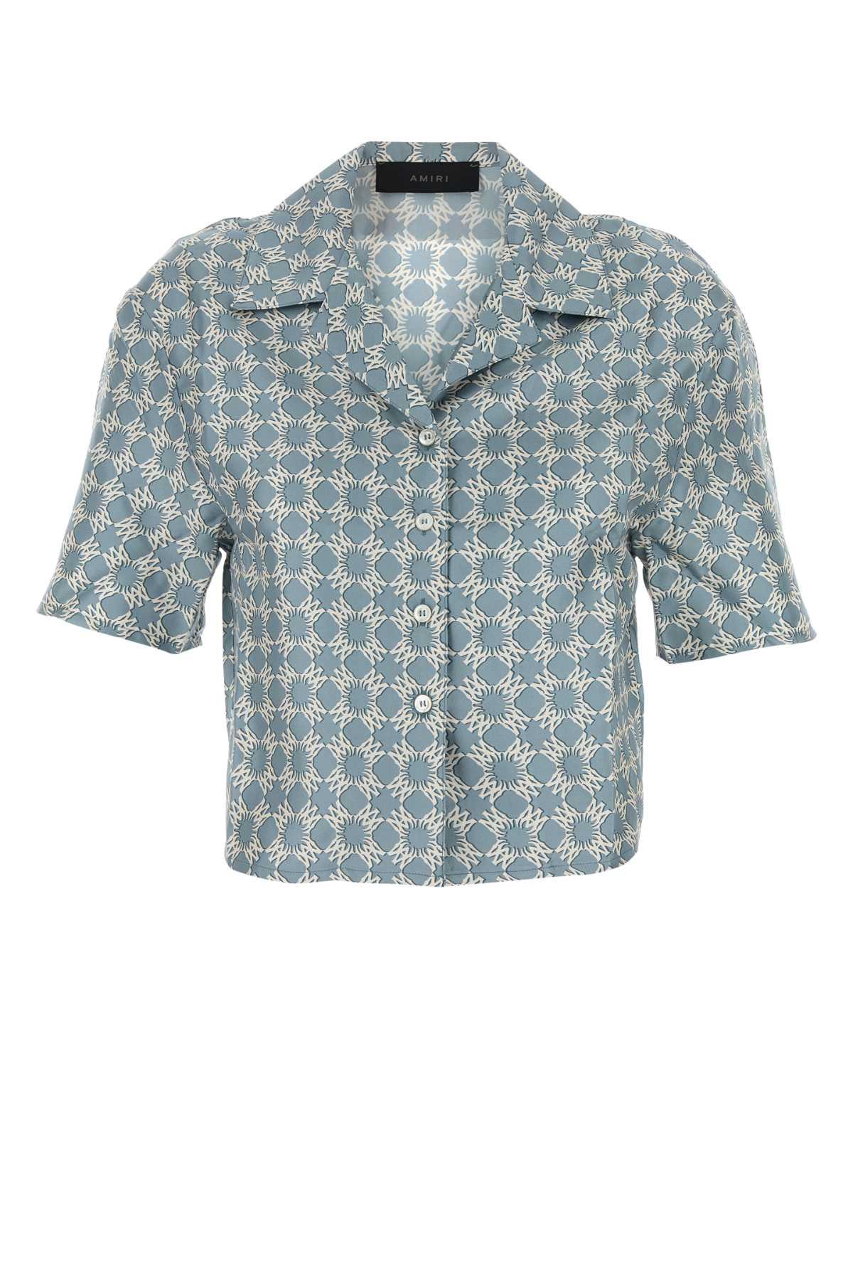 amiri printed silk shirt