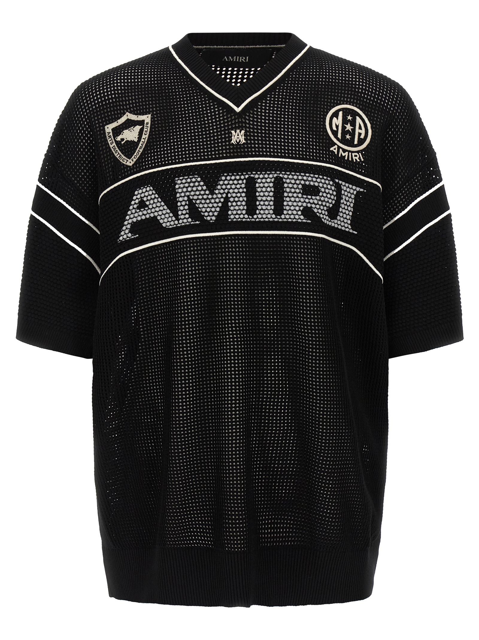 amiri sport t-shirt black viscose - women