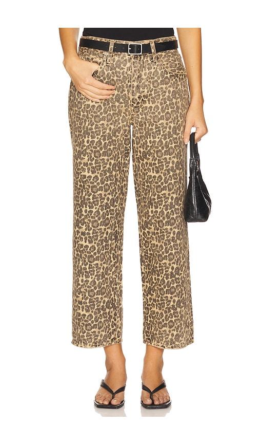 amo denim billie wide leg jeans in brown.
