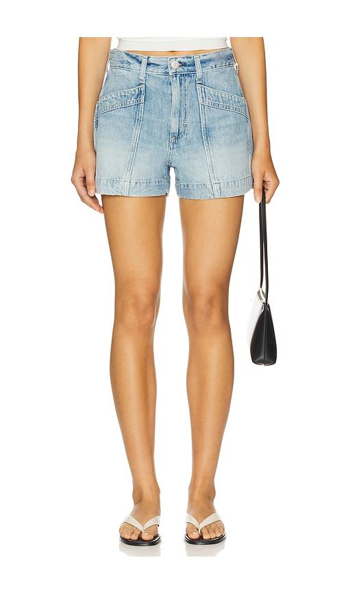 amo denim rebecca short in blue.
