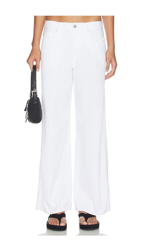 amo denim regina wide leg jeans in white.